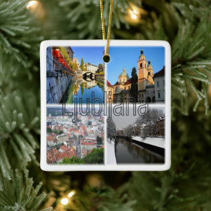 zSI016 LJUBLJANA, Slovenien, Europa, Julgransprydnad Keramik