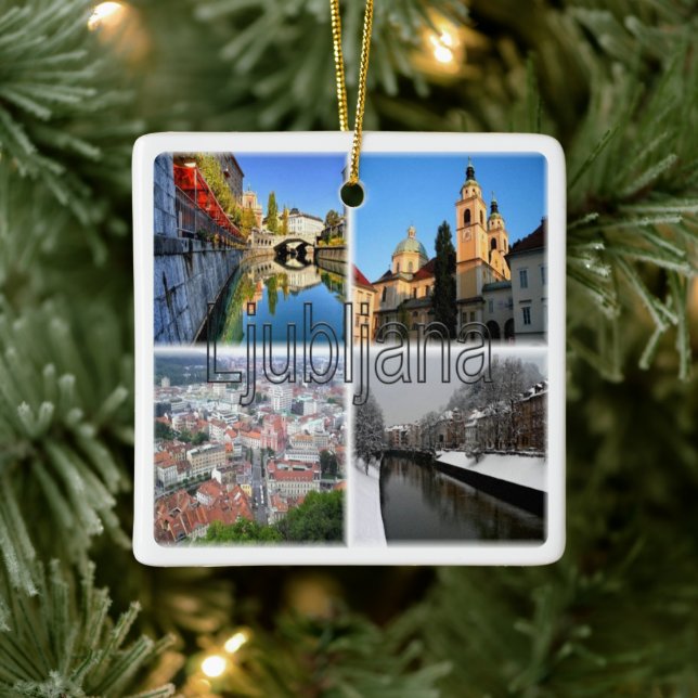 zSI016 LJUBLJANA, Slovenien, Europa, Julgransprydnad Keramik (Träd)