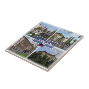 zSI017 LJUBLJANA, Slovenien, Europa, Kakelplatta