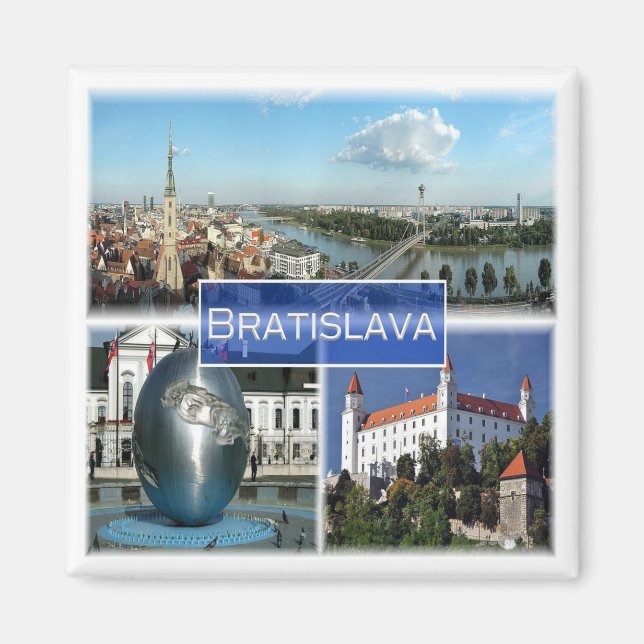 zSK003 BRATISLAVA, Slovakien, Europa, Frankrike Magnet (Framsidan)