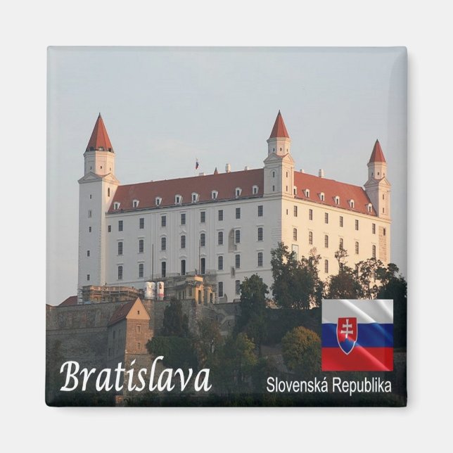 zSK007 BRATISLAVA CASTLE, Slovakien Europe, Fridge Magnet (Framsidan)