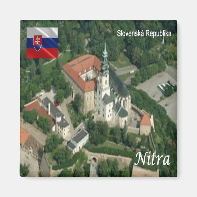zSK010 NITRA CASTLE, Slovakien, Europa, Frankrike Magnet (Framsidan)