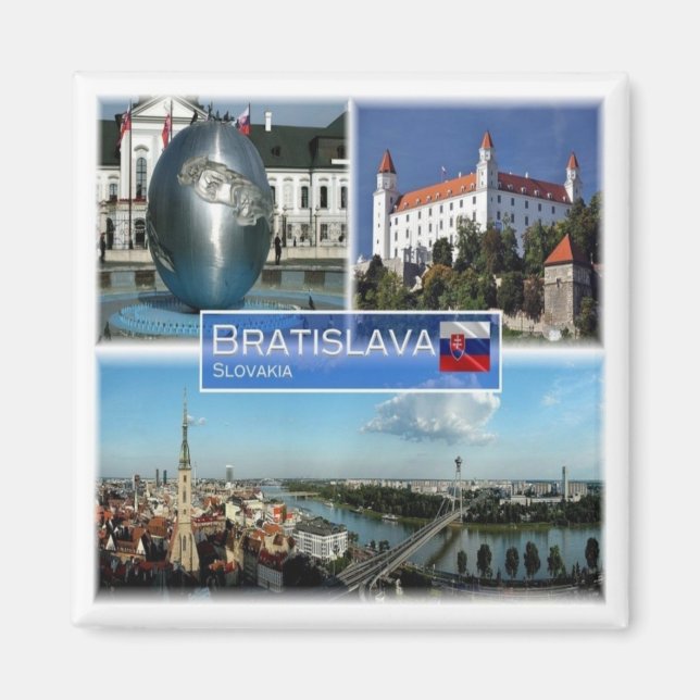 zSK013 BRATISLAVA, Slovakien, Europa, Fridge Magnet (Framsidan)