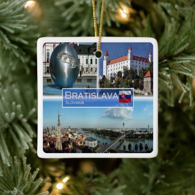 zSK013 BRATISLAVA, Slovakien, Europa Julgransprydnad Keramik (Träd)