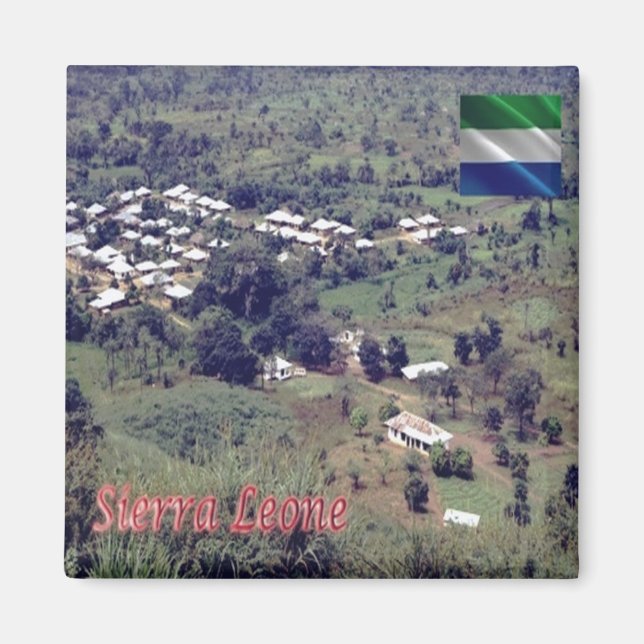 zSL003 SIERRA LEONE, Bafodia, Väster Afrika, Fridg Magnet (Framsidan)
