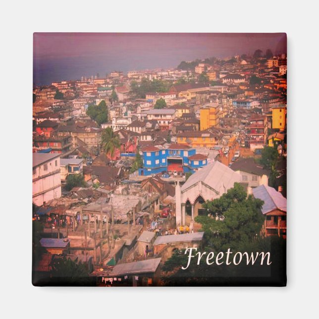 zSL005 FREETOWN, Sierra Leone, Afrika, Fridge Magnet (Framsidan)