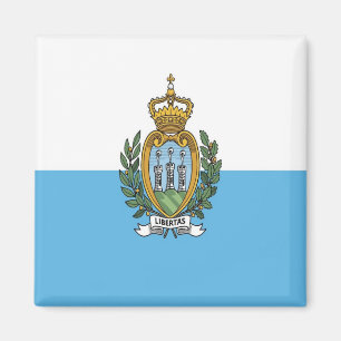 zSM001 SAN MARINO FLAGGA, Europa, Fridge Magnet