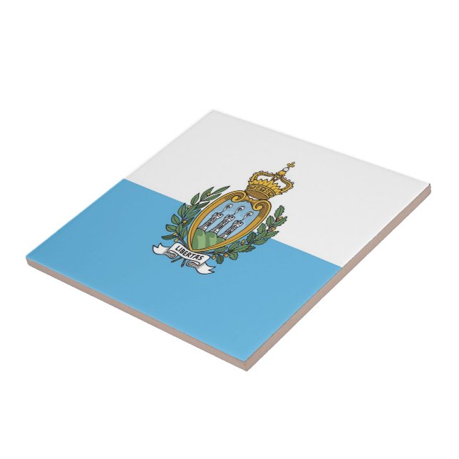 zSM001 SAN MARINO FLAGGA, Europa Kakelplatta (Sidan)