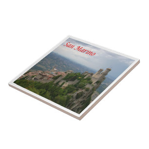 zSM007 MONTE TITANO panorama, San Marino, Kakelplatta