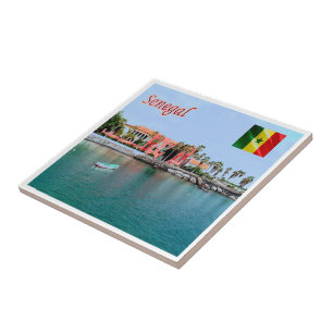 zSN008 SENEGAL, ön Gorée, Port Kakelplatta