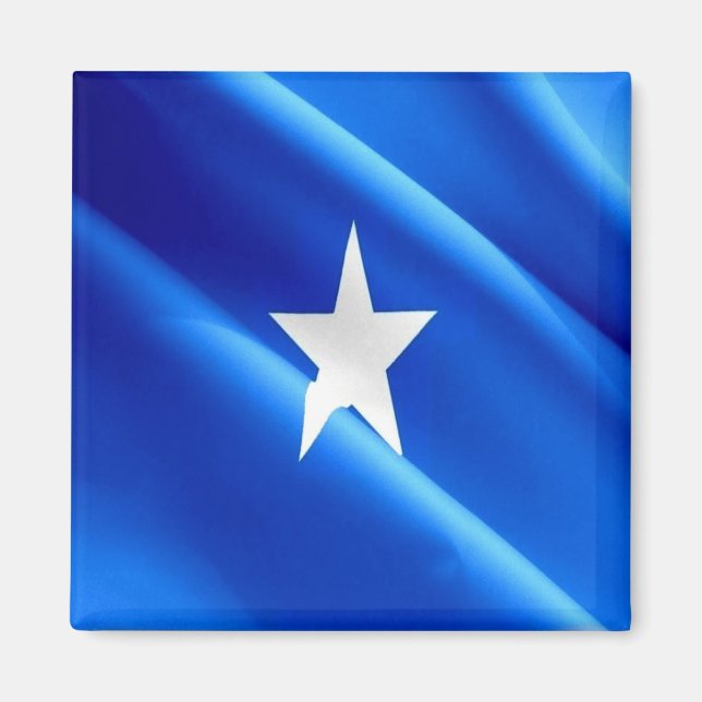zSO002 SOMALIA, Wave Flagga, Afrika, Fridge Magnet (Framsidan)