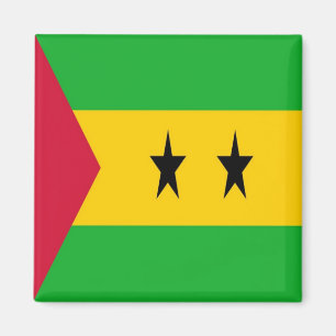 ZST001 SAO TOMè och PRINCIPE, Flagga, Afrika, Magnet