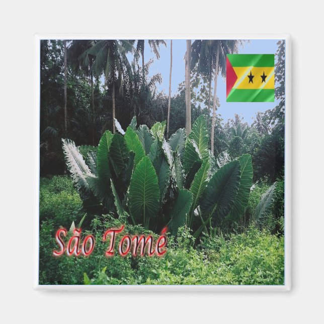 zST004 SAO TOME, Afrika, Fridge Magnet (Framsidan)