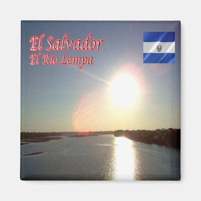 zSV009 EL SALVADOR, El Río Lempa, Fridge Magnet (Framsidan)