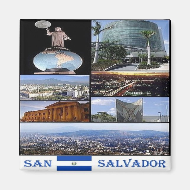 zSV010 EL SALVADOR, Mosaic, Amerika, Fridge Magnet (Framsidan)