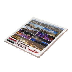 zSY003 kollage of ALEPPO, Syrien, Asien, Kakelplatta