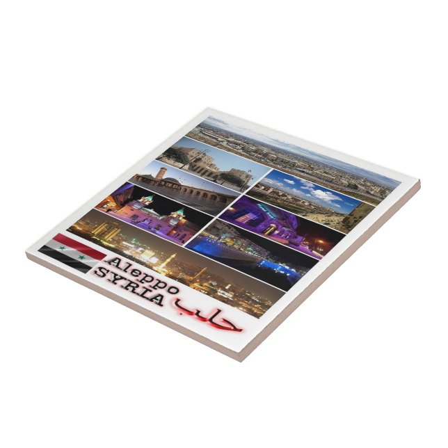 zSY003 kollage of ALEPPO, Syrien, Asien, Kakelplatta (Sidan)