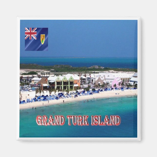 zTC005 GRAND TURK ISLAND, Turks och Caicos, Fridge Magnet (Framsidan)