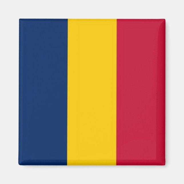 zTD001 CHAD, Flagga, Afrika, Fridge Magnet (Framsidan)