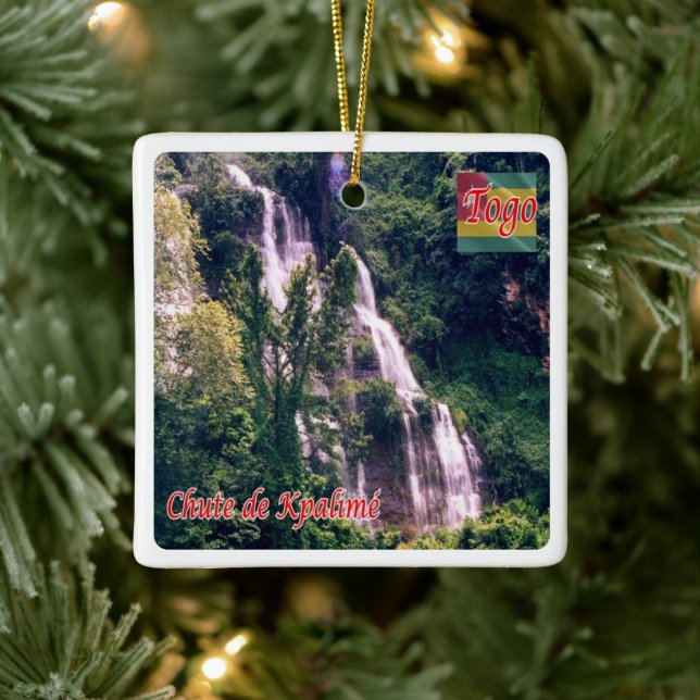 zTG003 TOGO, Kpaliméflockar, Afrika, Fridge Julgransprydnad Keramik (Träd)