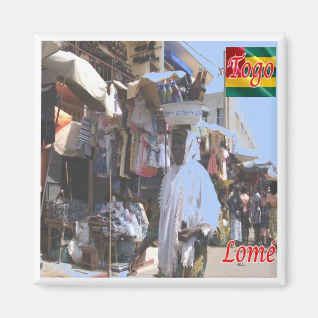 zTG004 LOME'Togo, Afrika, Fridge Magnet (Framsidan)