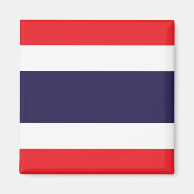zTH001 Thai FLAGGA Thailand, Fridge Magnet (Framsidan)