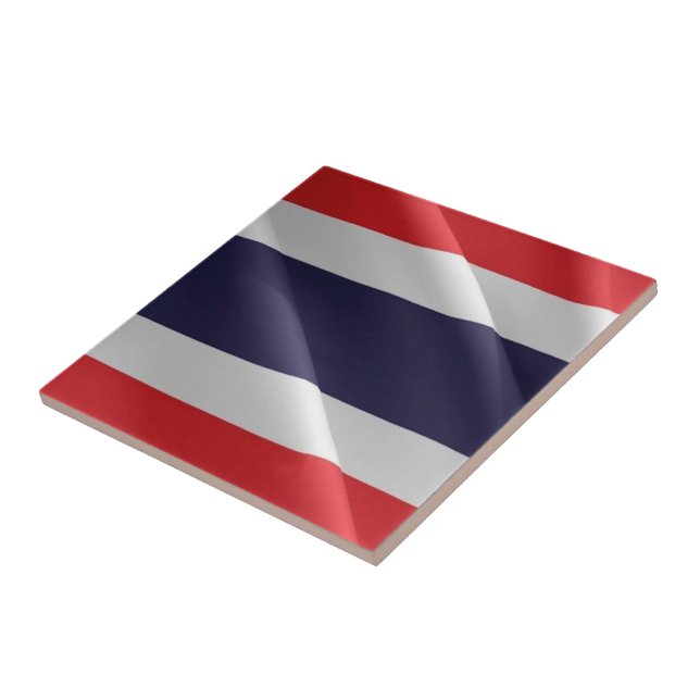 zTH002 wave FLAGGA Thailand Kakelplatta (Sidan)