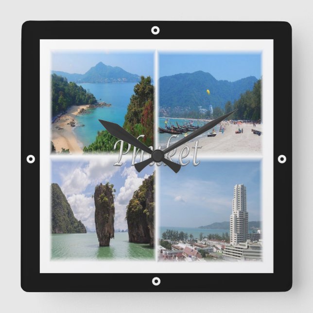 zTH004 PHUKET, Thailand, Asien, Fyrkantig Klocka (Framsida)