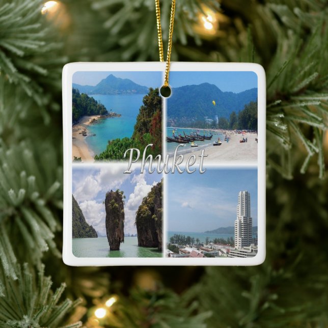 zTH004 PHUKET, Thailand, Asien, Julgransprydnad Keramik (Träd)