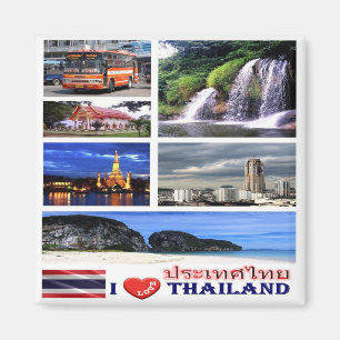 zTH006 i kärlek THAILAND potpourri, Asien, Fridge Magnet