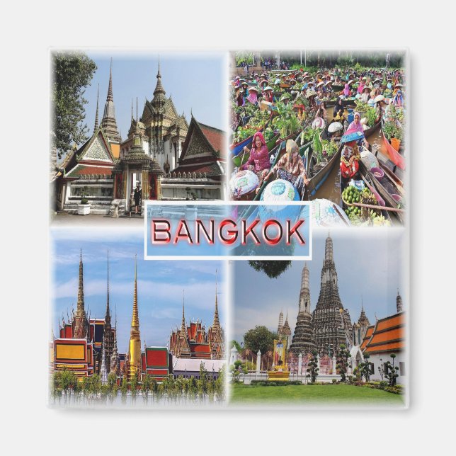 zTH007 potpourri of BANGKOK Thailand Asia, Fridge Magnet (Framsidan)