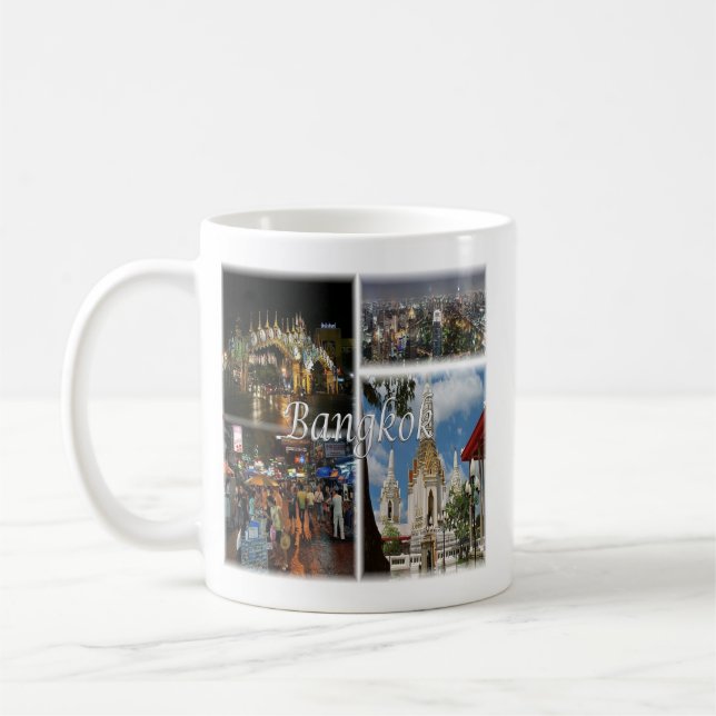 zTH008 mosaic of BANGKOK, Thailand, Asien, Kaffemugg (Vänster)