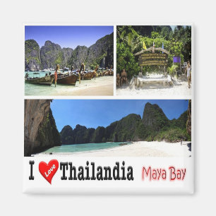 zTH011 i kärlek MAYA BAY KRABI Thailand Asia, Frid Magnet