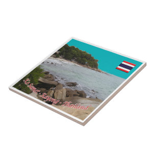 zTH021 KO SAMET nära Rayon, Thailand, Asien, Kakelplatta