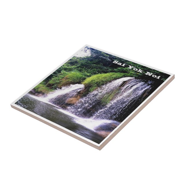 zTH025 vattenfall för SAI YOK NOI, Thailand. Kakelplatta (Sidan)