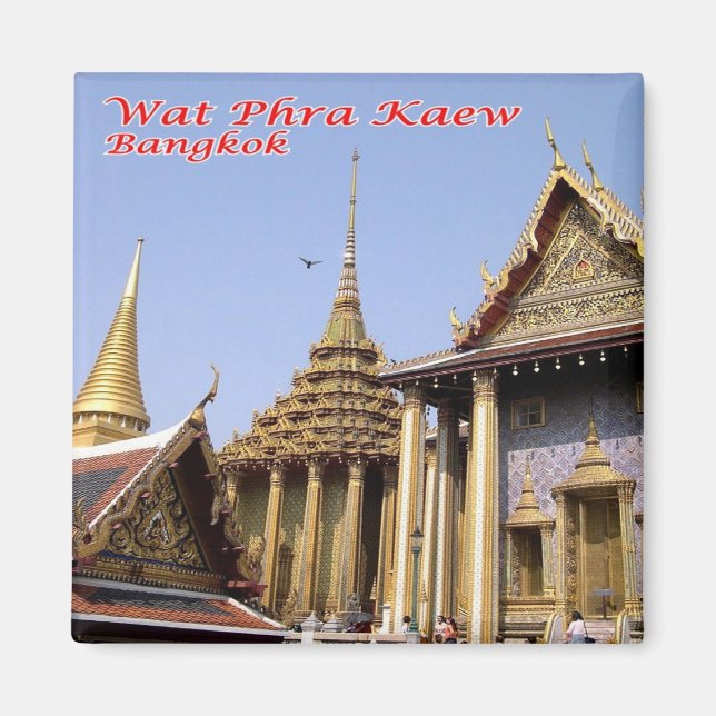 zTH032 WAT PHRA KAEW, Thailand, Fridge Magnet (Framsidan)