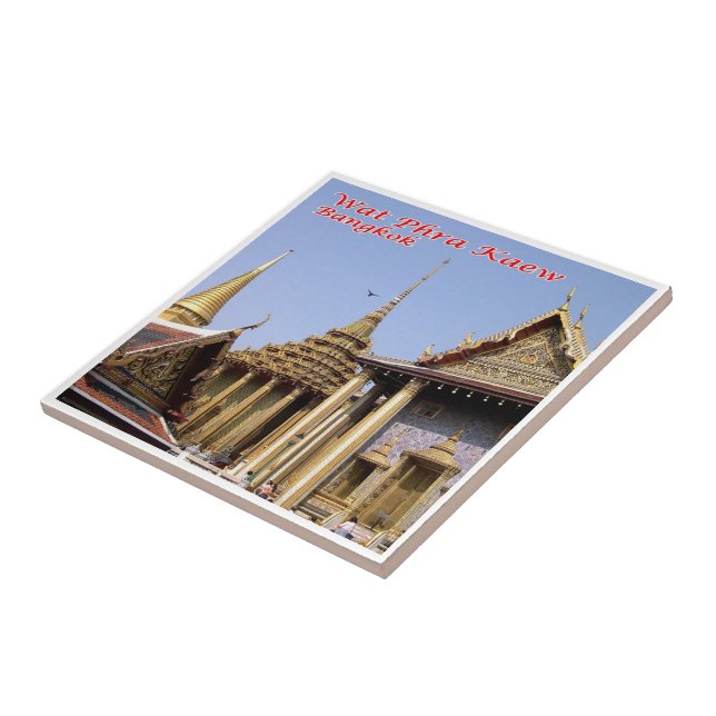 zTH032 WAT PHRA KAEW, Thailand Kakelplatta (Sidan)