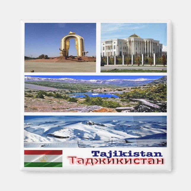 zTJ007 mosaik of TAJIKISTAN, Asia, Fridge Magnet (Framsidan)