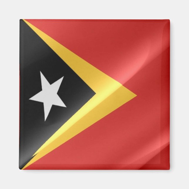 zTL002 som vrider Öster Timorese FLAGGA Timor Frid Magnet (Framsidan)