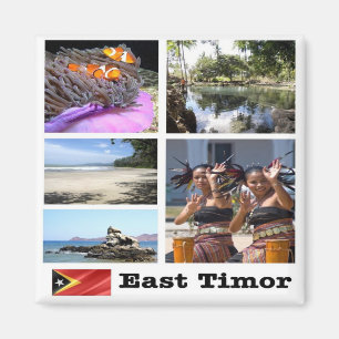 zTL003 ÖSTER TIMOR kollage TIMOR-LESTE, Fridge Magnet