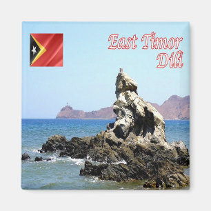 zTL008 DILI & ATAURO ISLAND, Öster Timor, Fridge Magnet