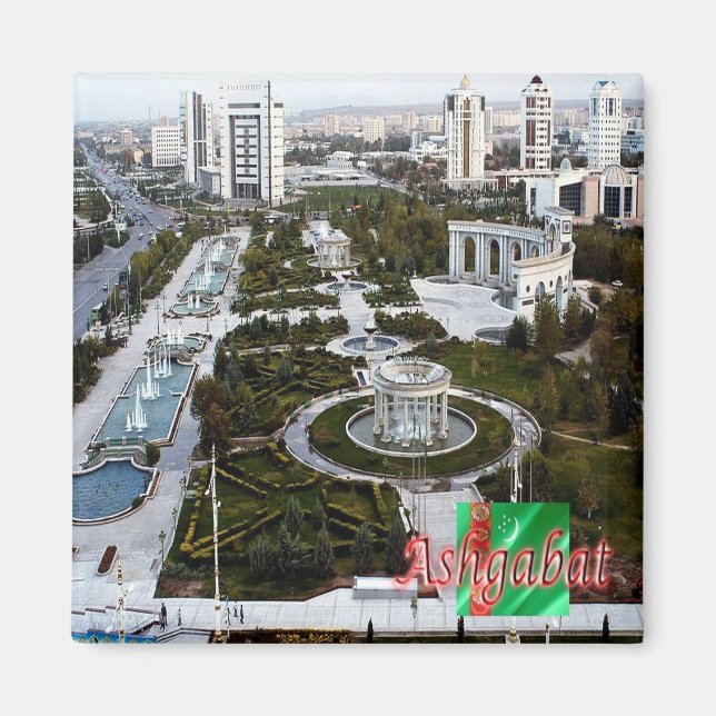 zTM006-vy av ASHGABAT, Turkmenistan Asia, Fridge Magnet (Framsidan)