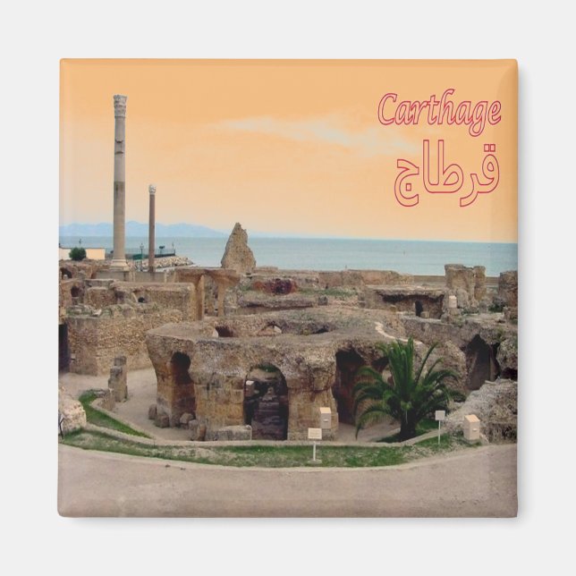zTN005 CARTHAGE, Tunisien, Afrika, Fridge Magnet (Framsidan)