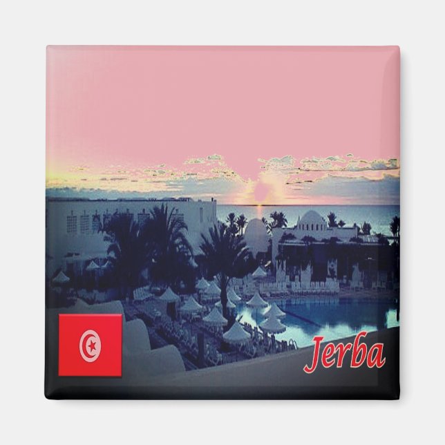 zTN006 DJERBA, Tunisien, Afrika, Fridge Magnet (Framsidan)