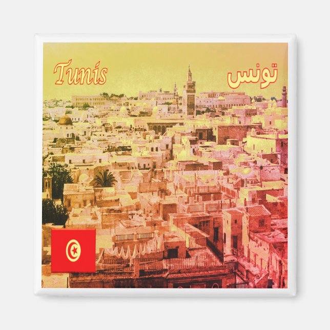 zTN013 TUNIS, Tunisien, Afrika, Fridge Magnet (Framsidan)