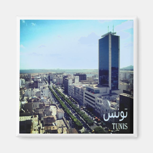 zTN014 TUNIS, Tunisien, Afrika, Fridge Magnet (Framsidan)