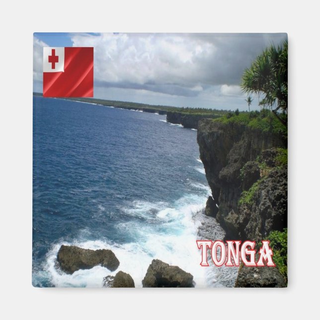 zTO007 TONGA, Kusten, Oceanien, Fridge Magnet (Framsidan)