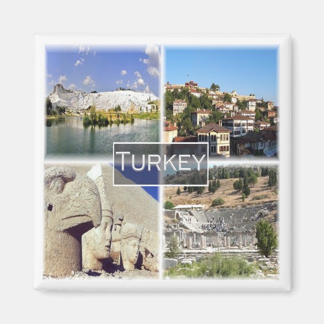 zTR004 Turkiet, Europa, Frankrike Magnet (Framsidan)