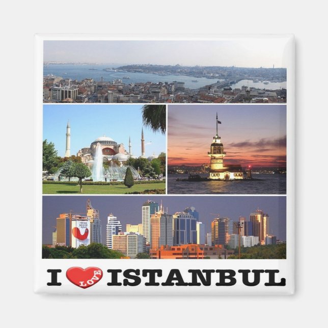 zTR011 ISTANBUL "I KÄRLEK", Turkiet, Europa, Fridg Magnet (Framsidan)