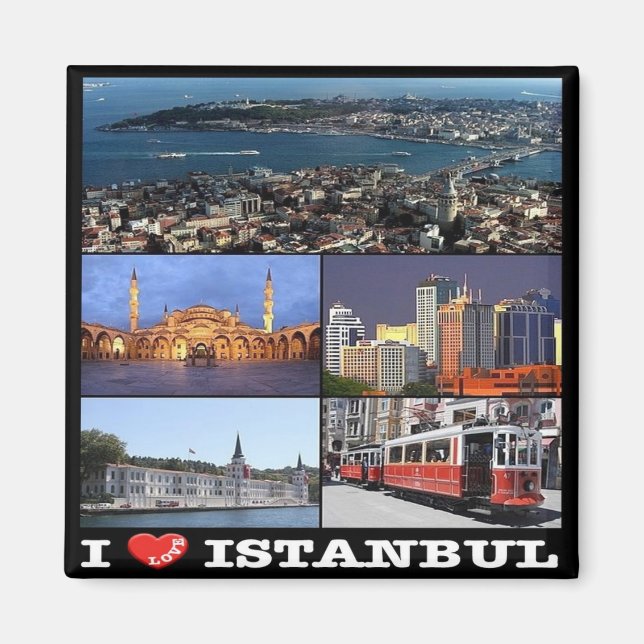 zTR012 ISTANBUL "I KÄRLEK", Turkiet, Europa, Fridg Magnet (Framsidan)